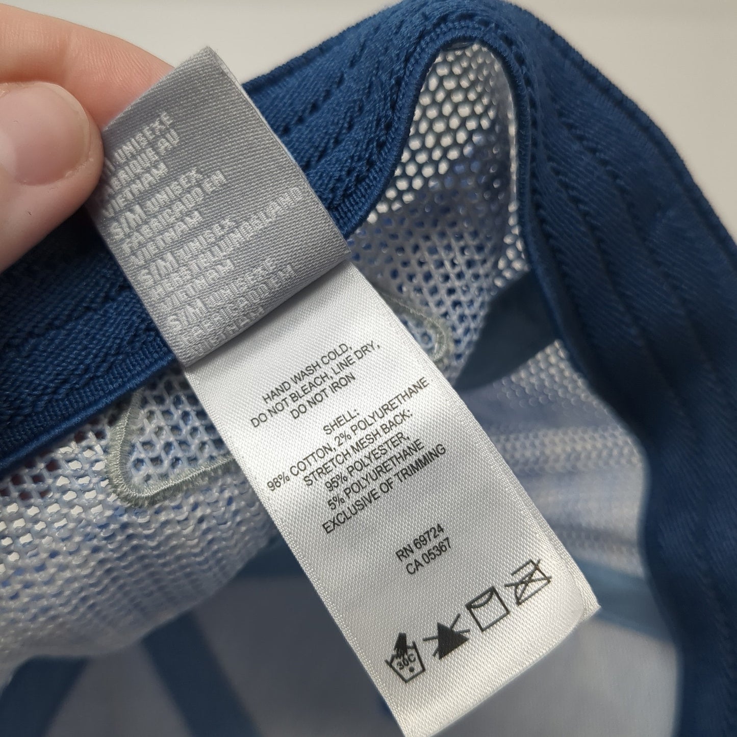 Columbia PFG Fitted Trucker Hat Blue Medium Lightweight Embroidered Mesh Back