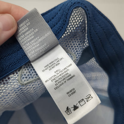 Columbia PFG Fitted Trucker Hat Blue Medium Lightweight Embroidered Mesh Back