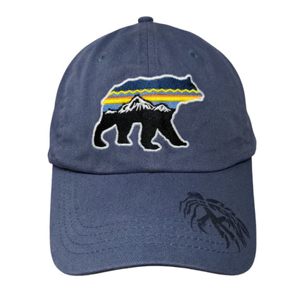 Bear Mountain Slideback Hat Blue OSFA Embroidered 6 Panel Paramount