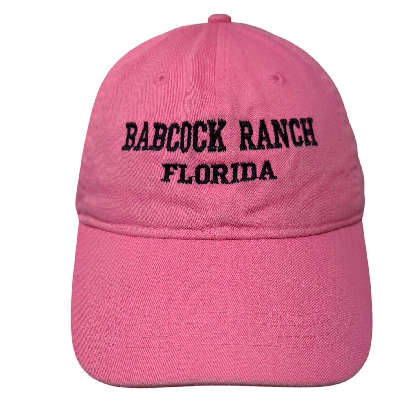 Babcock Ranch Florida Slideback Hat Pink OSFM Embroidered Headwear