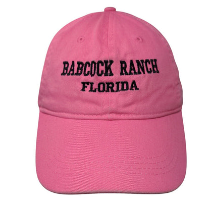 Babcock Ranch Florida Slideback Hat Pink OSFM Embroidered Headwear