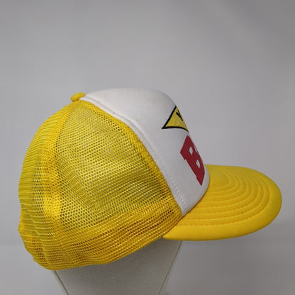 Yield To The Boss Snapback Mesh Back Trucker Hat Yellow One Size Outdoor