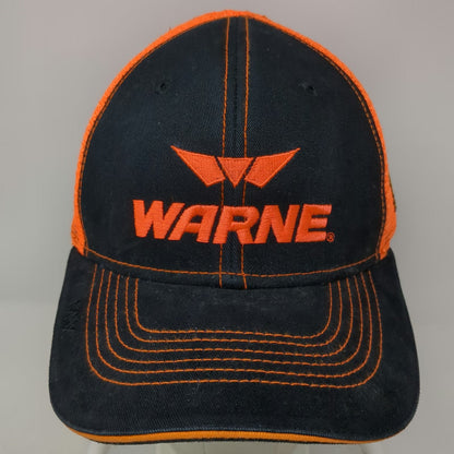 Warne Trucker Hat Black Orange One Size American Flag Mesh Contrast Stitching