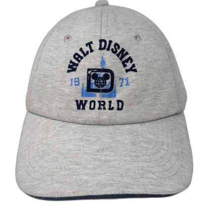 Disney Parks Baseball Cap Gray One Size Mickey World 1971 Cinderella Castle Hat