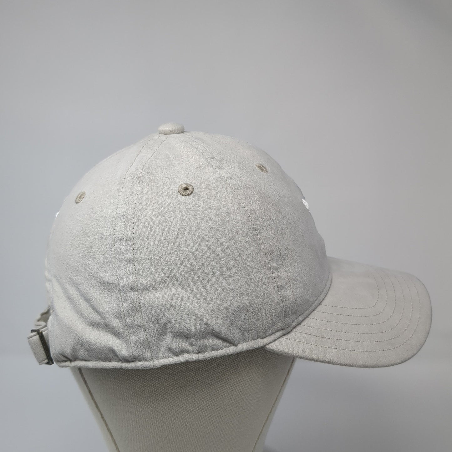Adidas Slideback Hat Beige One Size Adjustable Embroidered Trefoil Logo