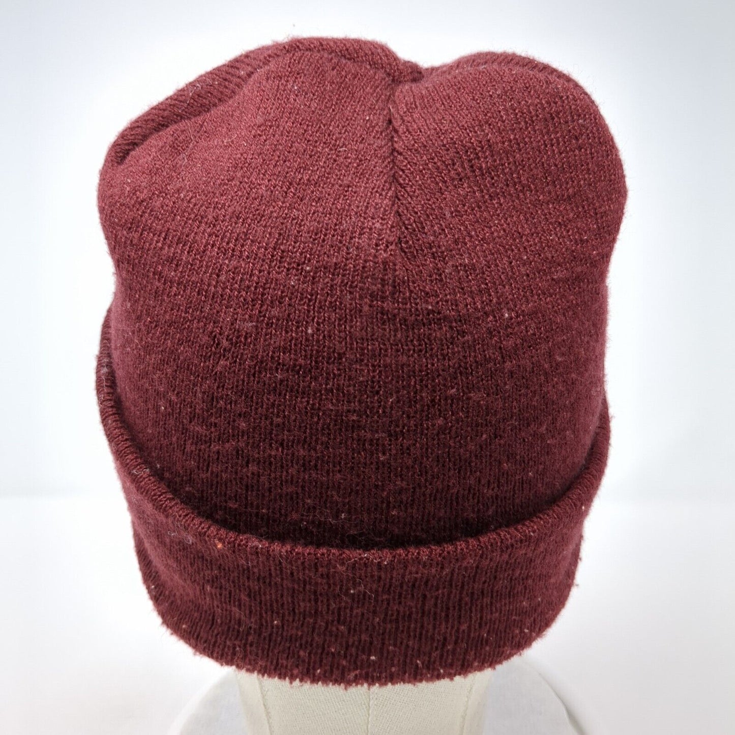 Adidas 3 Stripes Knit Beanie Hat Red One Size Stretch Embroidered