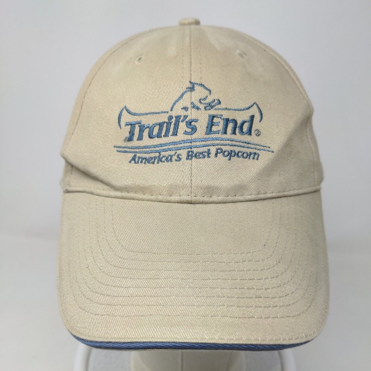 Boy Scouts Trail's End Popcorn Men's Slideback Hat Tan Size OSFA Embroidered