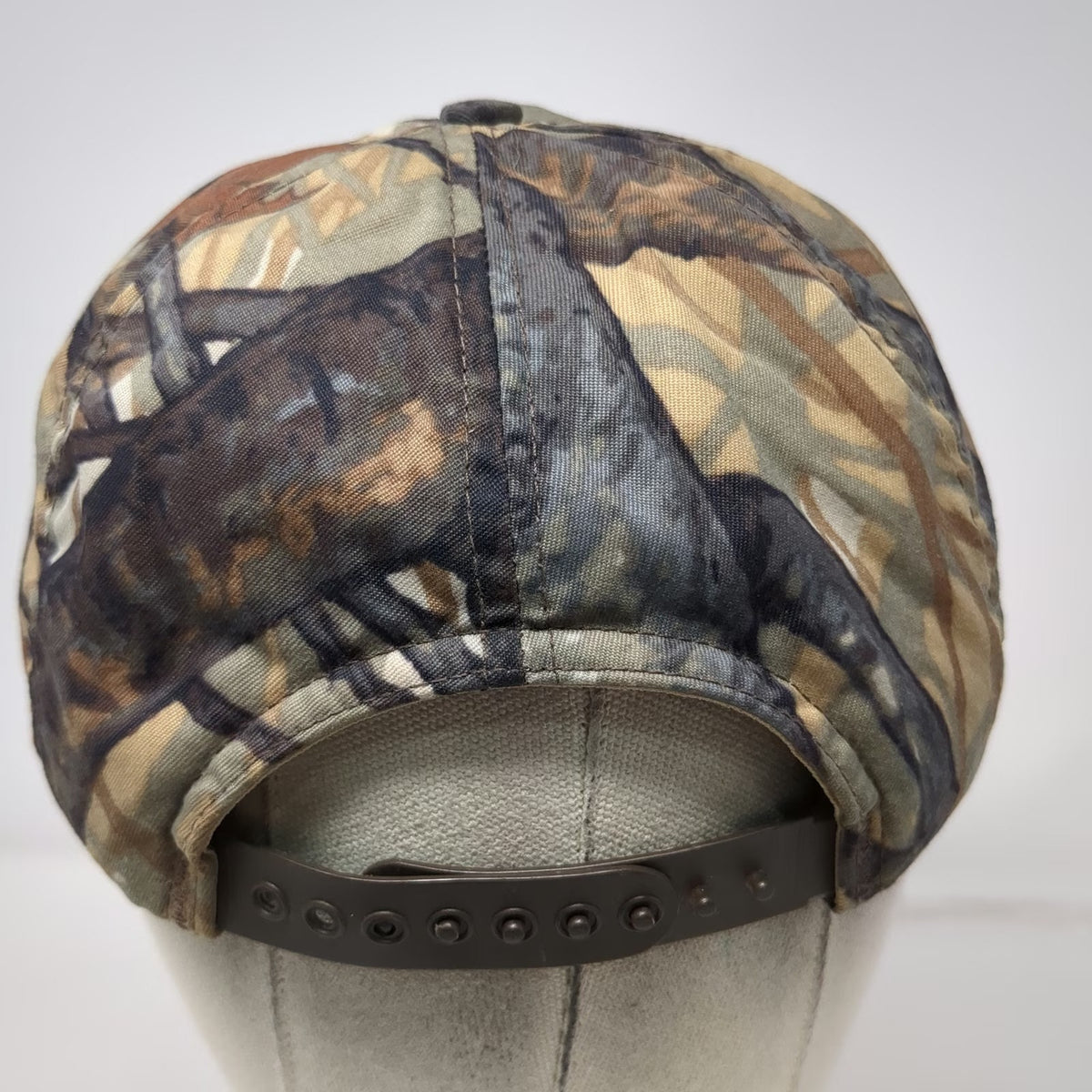 Cabela's 5 Panel Green Camo Snapback Hat One Size Made in USA Hunting Fishing