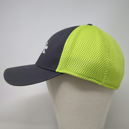 New Era Baseball Cap Gray Yellow XL 39THIRTY Mesh Stretch Fit Structured AFC Hat