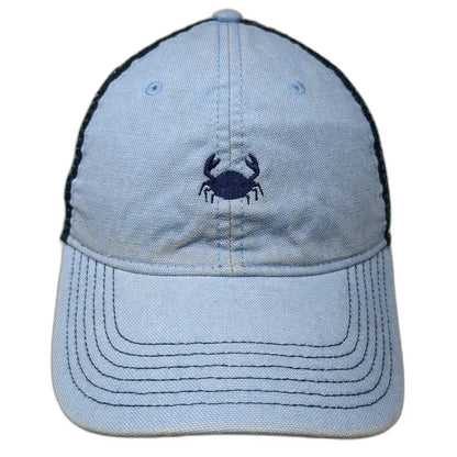 Legacy Trucker Hat Blue One Size Mesh Back Embroidered Crab Adjustable Snapback
