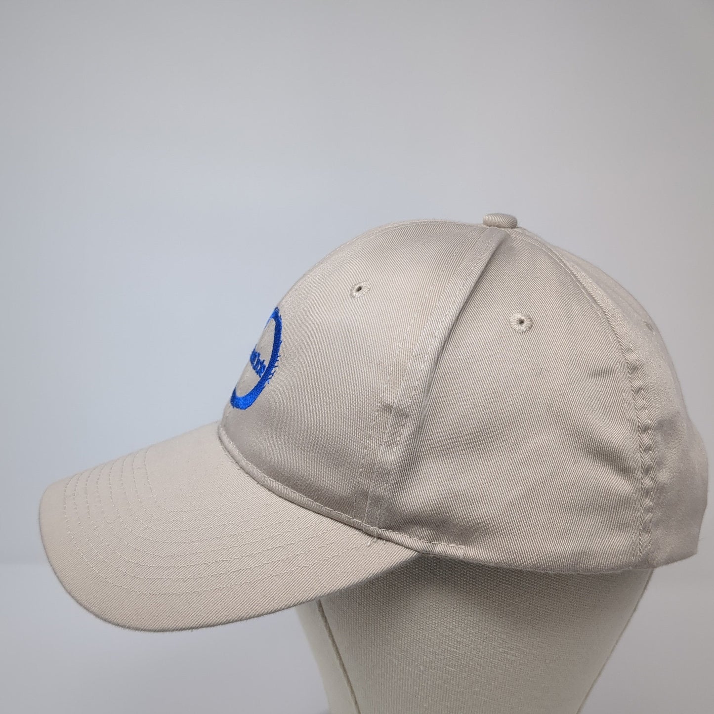 Great Circle Snapback Hat Beige One Size Solid Adjustable Embroidered