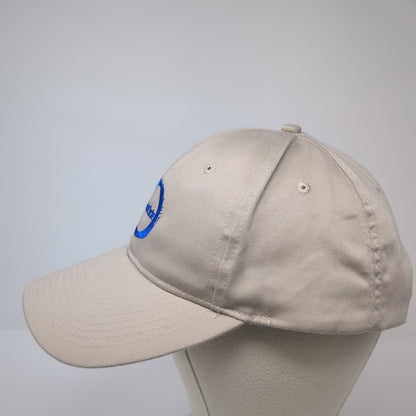 Great Circle Snapback Hat Beige One Size Solid Adjustable Embroidered