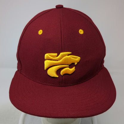 Richardson Baseball Cap Red 7 3/8 Fitted Surge Performance Flat Brim Hat