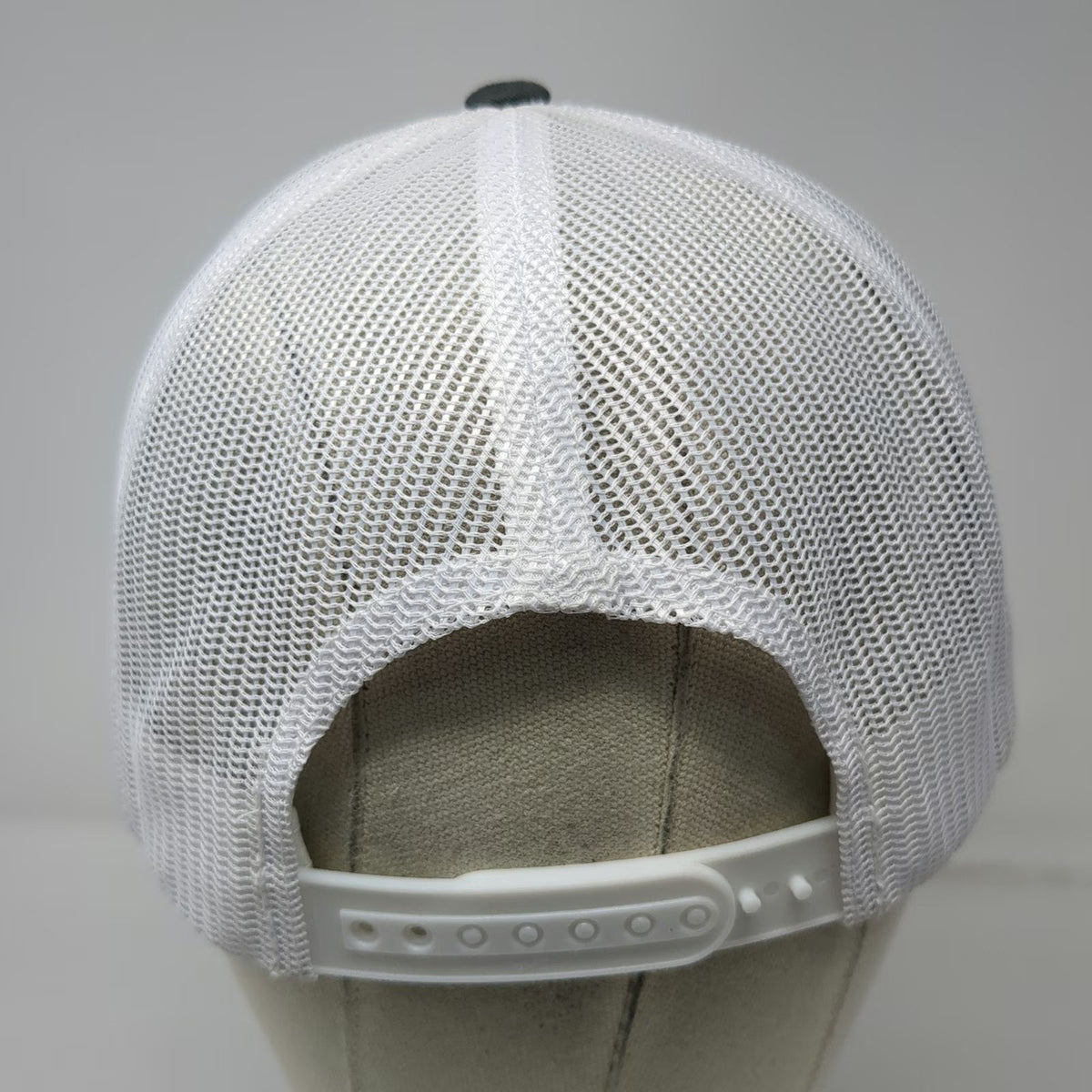 Yupoong Trucker Hat Gray OSFM Owyhee Environmental Mesh Back Flat Brim Snapback