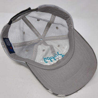 I'm A Happy Camper Strapback Trucker Hat Gray One Size Mesh Back HG