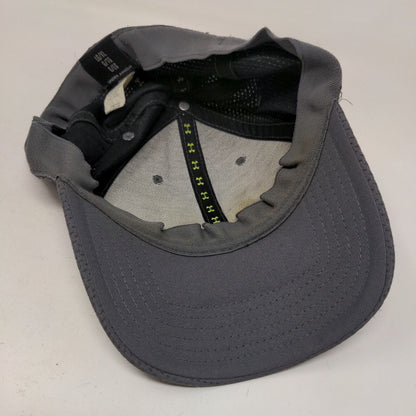 Under Armour Fitted Hat Gray L/XL Embroidered Breathable Vented Holes 6 Panel