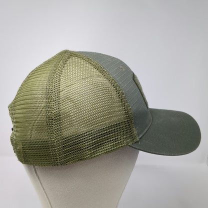 Highland Tactical Trucker Hat Green One Size Mesh Back Embroidered US Flag