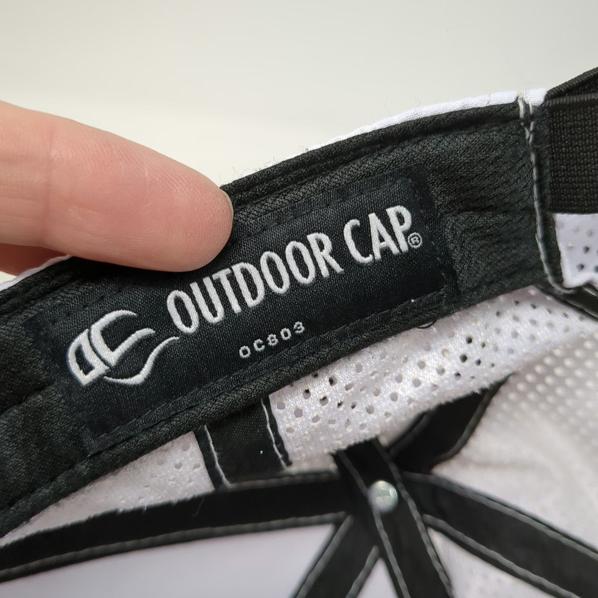 Outdoor Cap Baseball Cap White One Size Canyon Springs Logo Mesh Slideback Hat