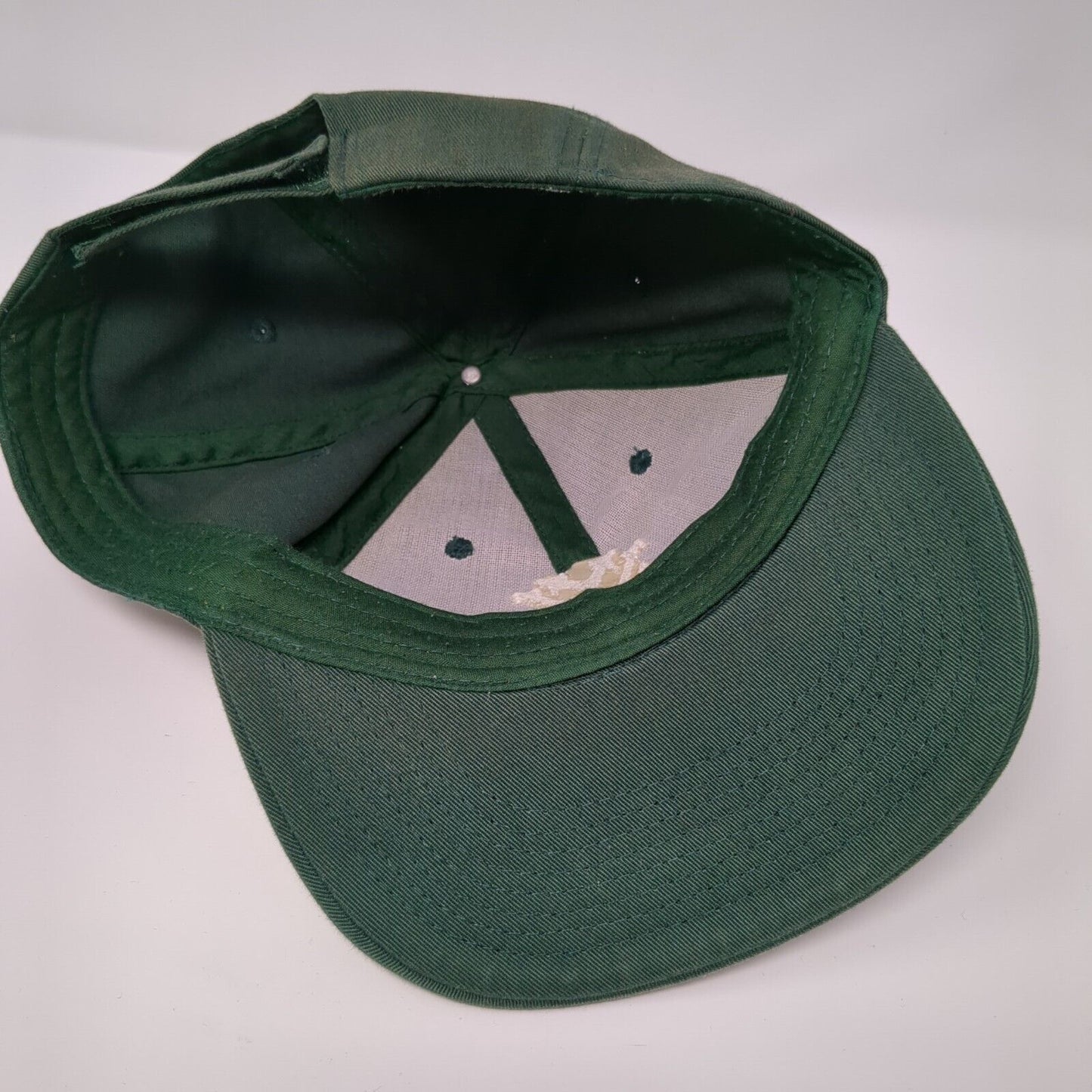 MV Football Strapback Hat Green OSFM Adjustable Embroidered Alleson