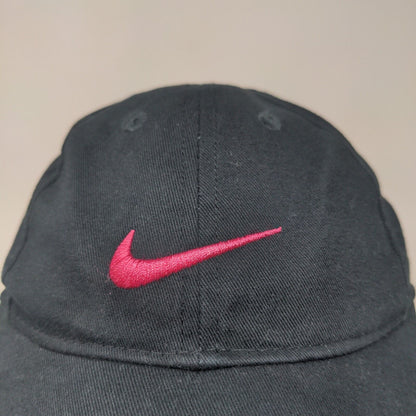 Nike Girl's Toddler Hat Black Adjustable Embroidered Swoosh Logo