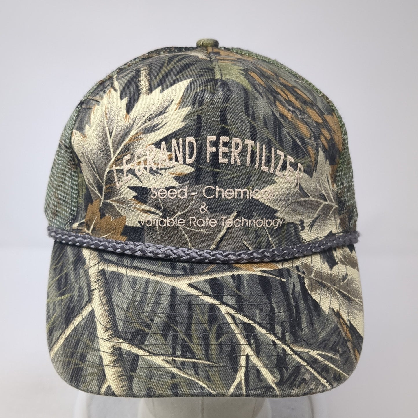 Legrand Fertilizer Snapback Rope Trucker Hat Multi One Size Camo Mesh Back
