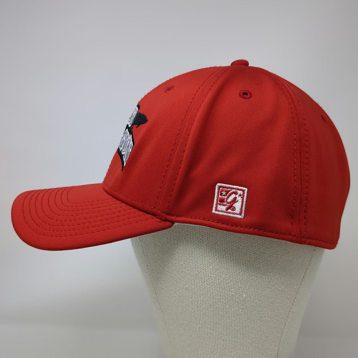 The Game Baseball Cap Red Size L Ross Coin Gun Flexfit A-Flex Embroidery Hat