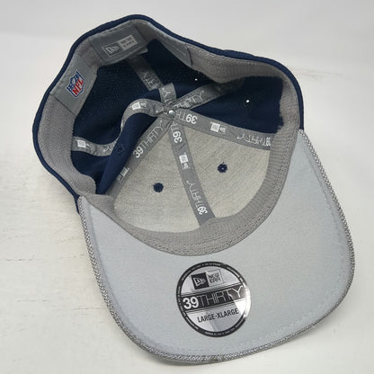 Dallas Cowboys NFL New Era Blue XL Baseball Cap Stretch Fit 39THIRTY Silver Brim