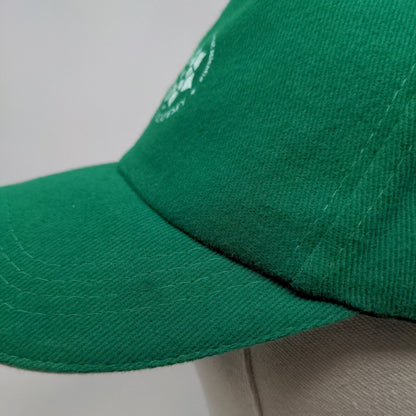King's Academy Strapback Hat Green 58cm Adjustable Solid Vent Holes