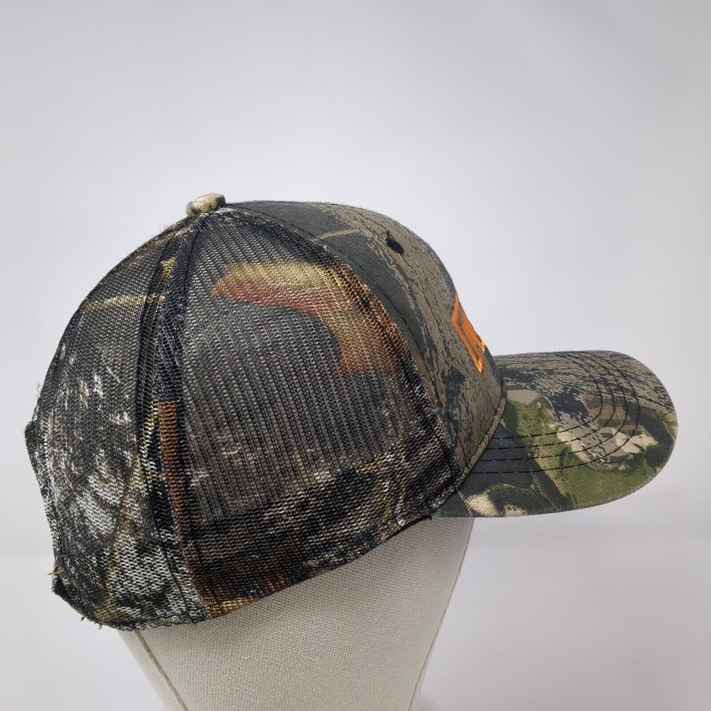 Micro 100 Strapback Trucker Hat Camouflage OS Adjustable Mesh Back OC Sports