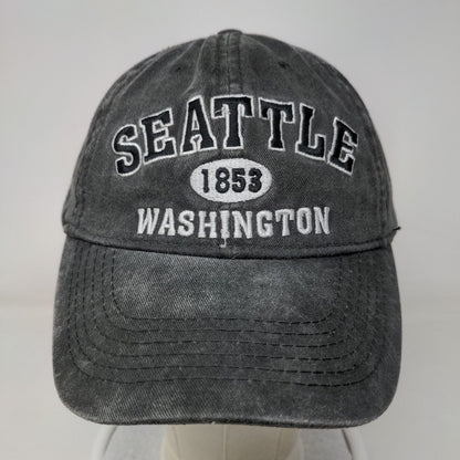Seattle Washington 1853 Slideback Hat Gray One Size Embroidered