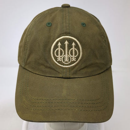 Beretta Baseball Cap Green One Size Embroidered Logo Cotton Canvas Slideback Hat