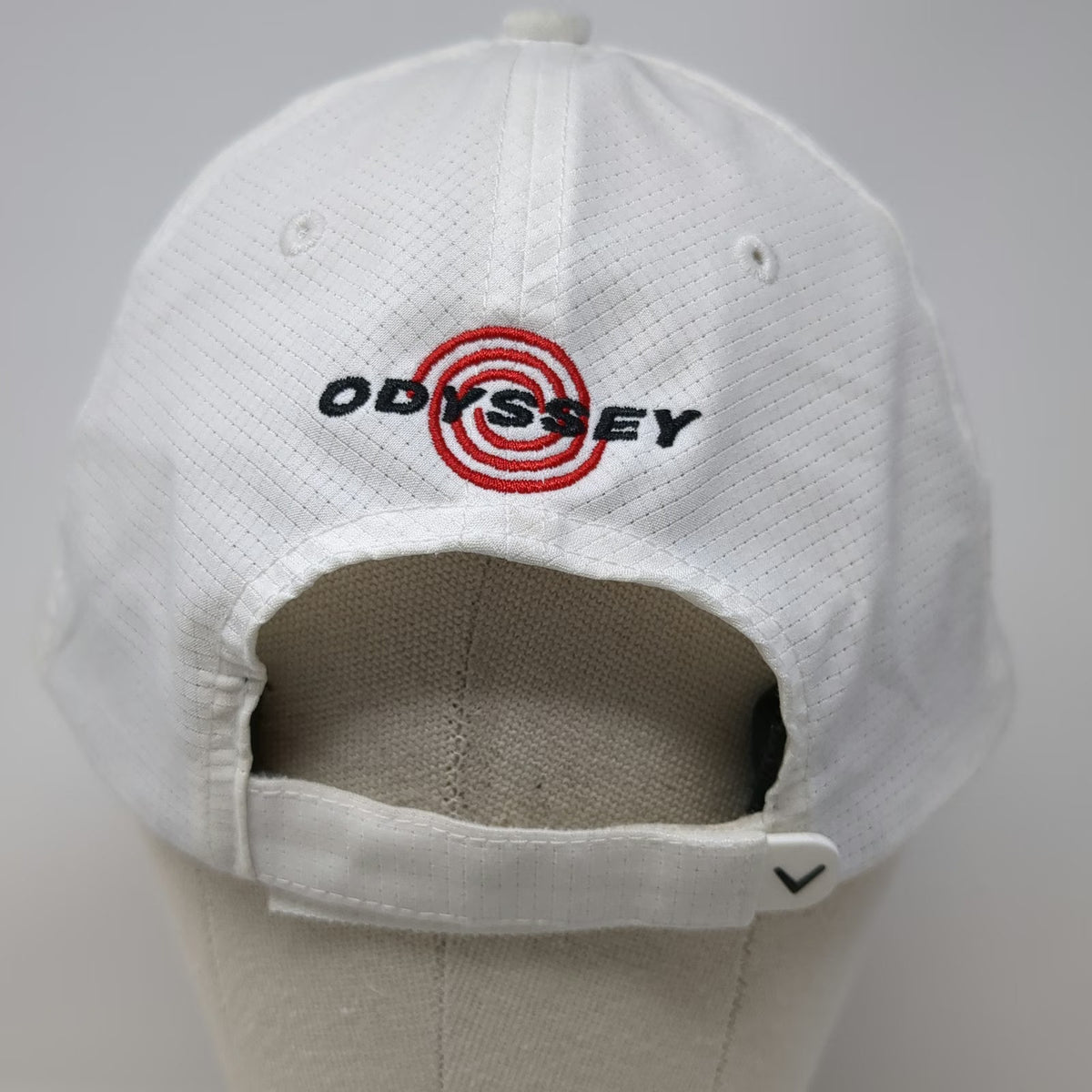 Callaway Baseball Cap White One Size Odyssey Logo Strapback Golf Hat Black Red