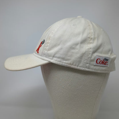 Diet Coke Baseball Cap White One Size Woman Embroidery Red Underbrim Strapback
