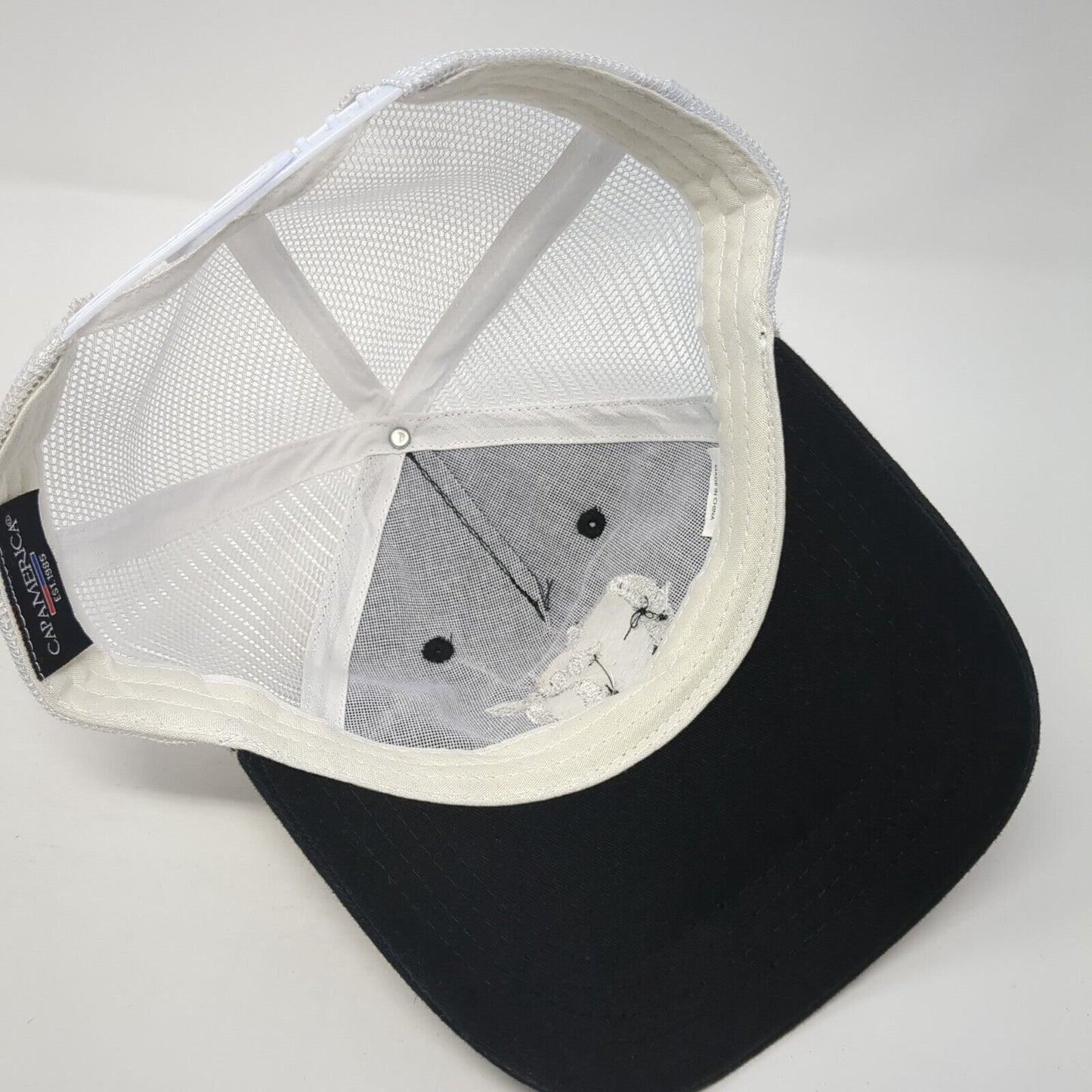 Crooked C8 Snapback Trucker Hat Black One Size Adjustable Mesh Back Cap America