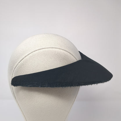Paris Sun Visor Hat Black One Size Adjustable Clip-On Lightweight Blank