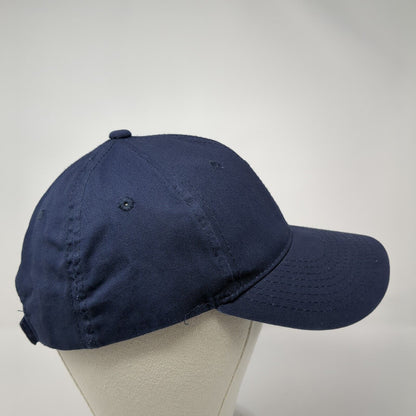 MV Strapback Hat Blue One Size Adjustable Embroidered Outdoor Cap