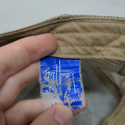 Guy Harvey Fish Patch Strapback Mesh Back Trucker Hat Tan One Size