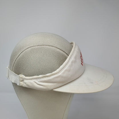 London Cap Visor White Red Green One Size Howmedica NAON 1989 Terry Cloth hat