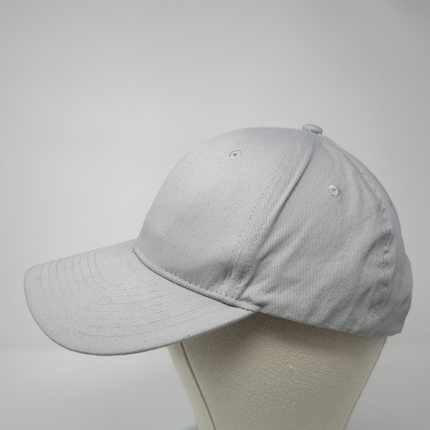 Cobra Snapback Hat Gray One Size Adjustable Vented Holes 6 Panel Blank