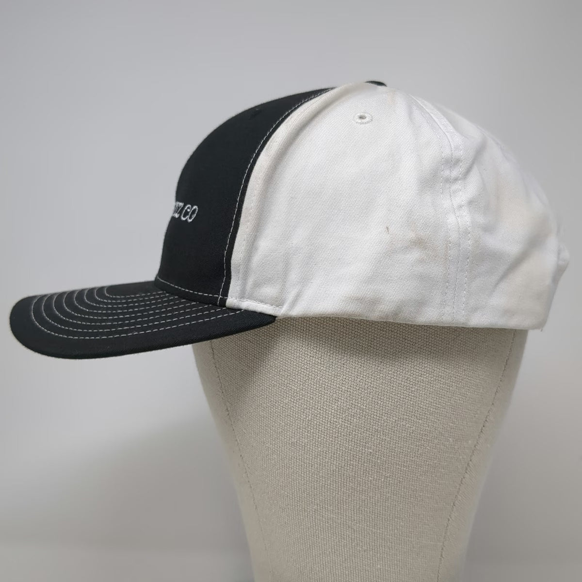 Richardson Trucker Hat Black One Size The Peltz Co Logo Snapback Contrast Stitch