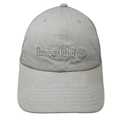 Timberland Trucker Hat Gray One Size Snapback Mesh Logo Embroidered Work Outdoor