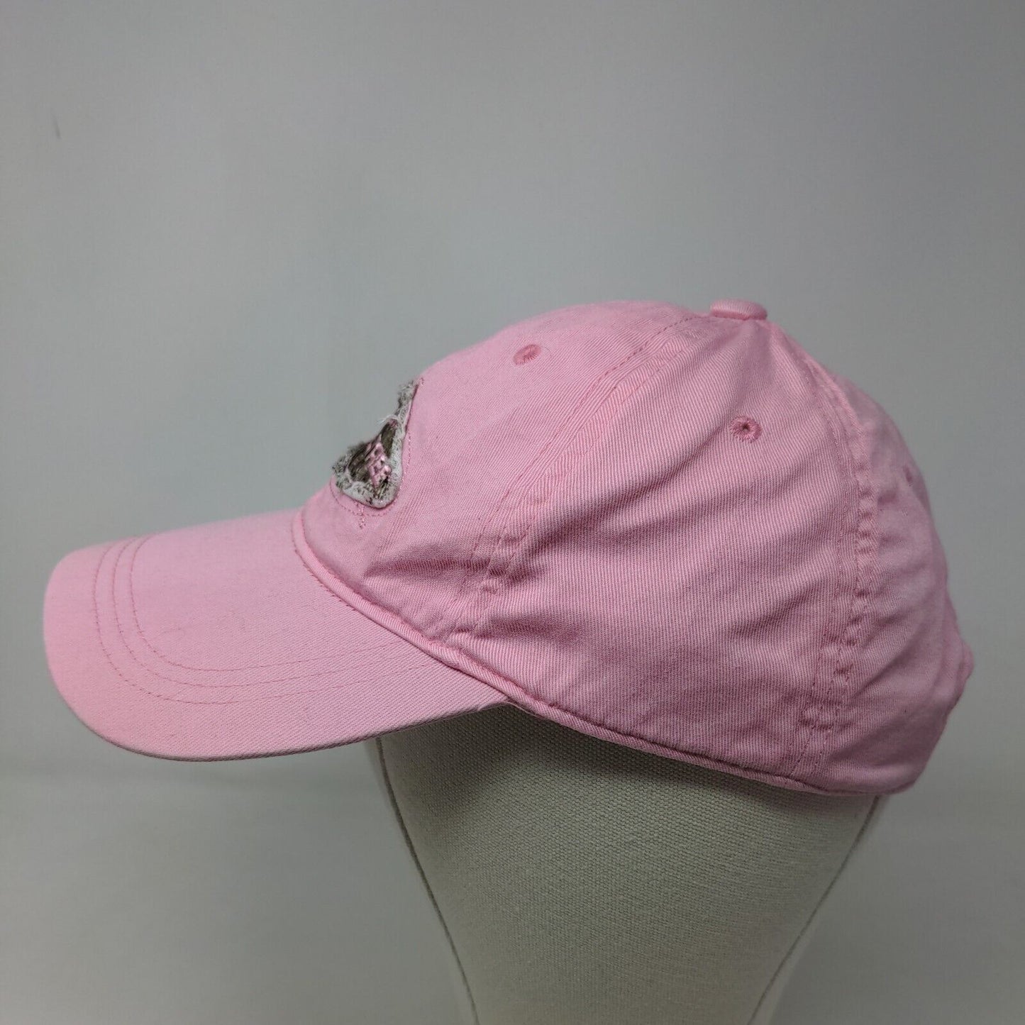 Team Realtree Women's Strapback Hat Pink OSFM Embroidered Logo 100% Cotton