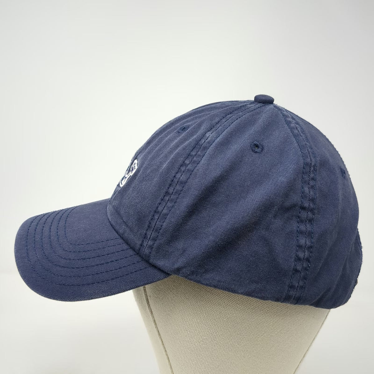 Vineyard Vines Baseball Cap Blue One Size Gingham Whale Leather Slideback Hat