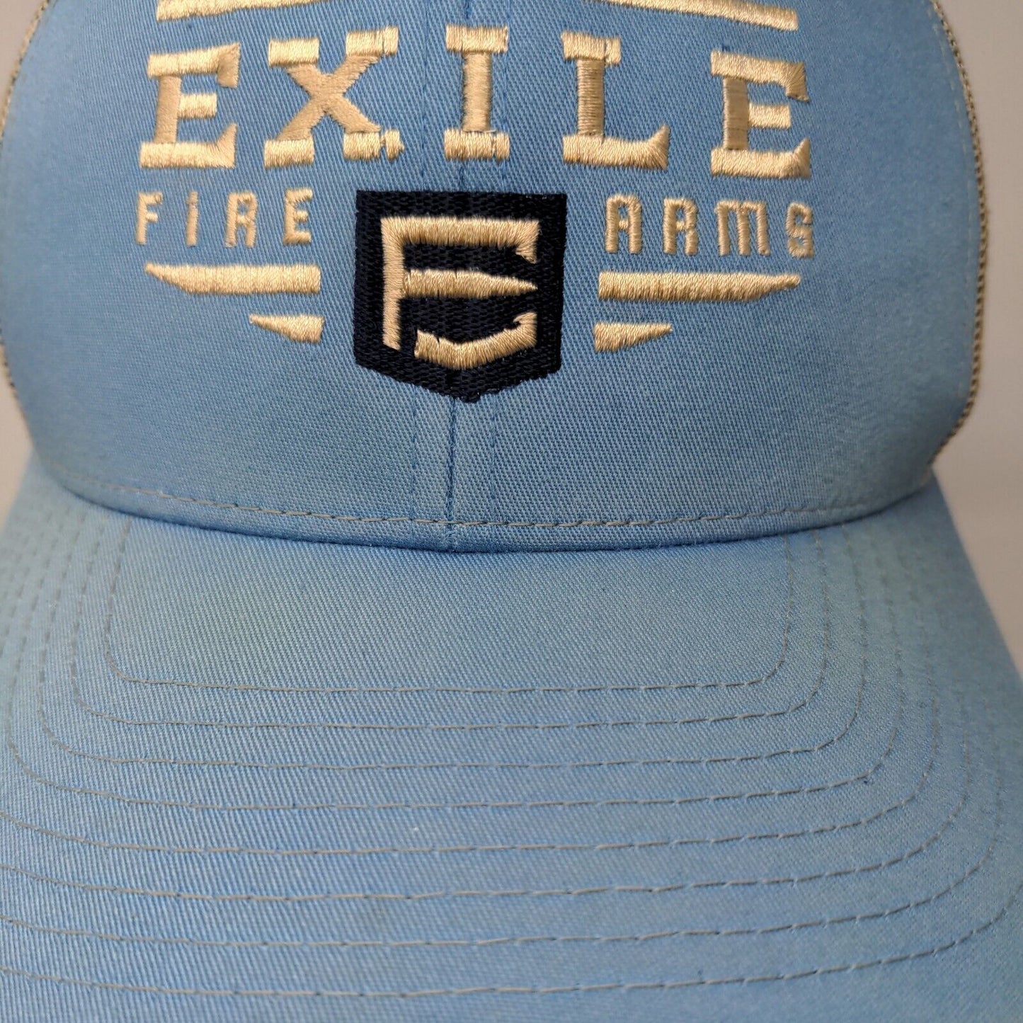 Exile Firearms Richardson Mens Snapback Mesh Back Hat Blue Style 112 Embroidered