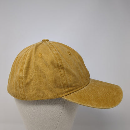 Lil Face Slideback Hat Yellow OS Adjustable Embroidered Vented Holes 6 Panel