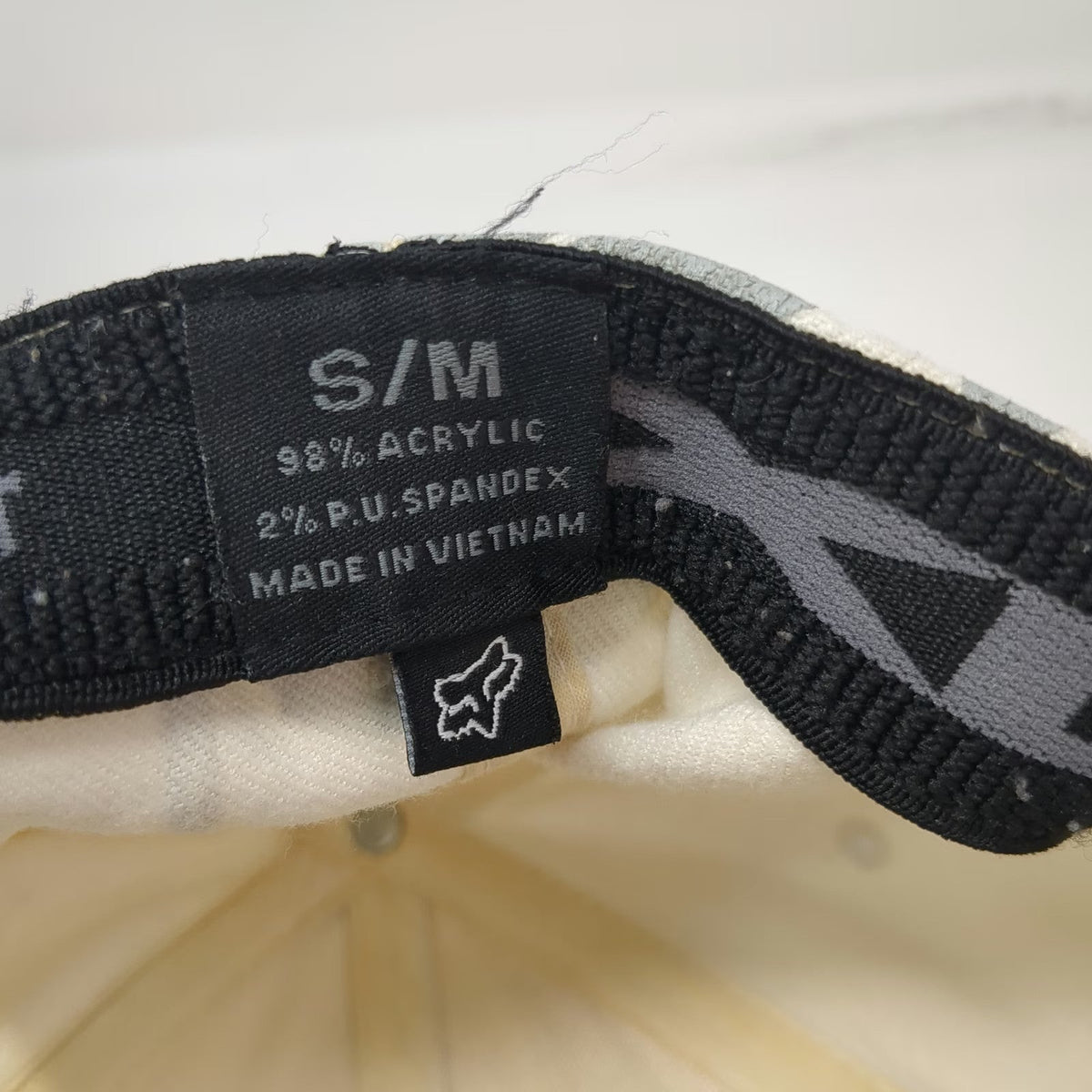 Fox Baseball Cap White M Flexfit Tribal Graphic Embroidered Logo Hat Motocross