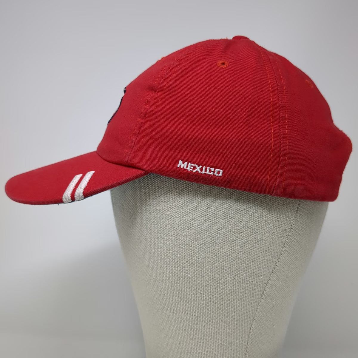 Invasion Baseball Cap Red White One Size Pto Vallarta Mexico Patch Slideback hat