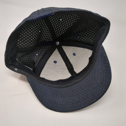 ASA Amateur Softball Association Fitted Hat Blue 7 1/2 USA Flag Mesh