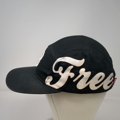 Freedom83 Clothing Co. 5 Panel Black One Size Hat Freedom Script Graphic B Logo