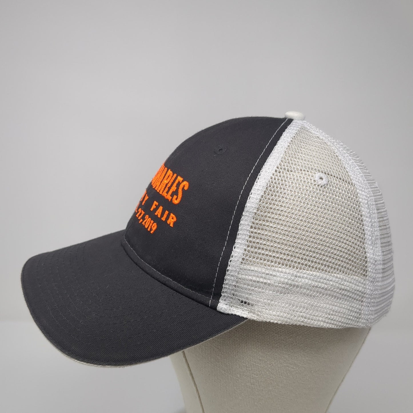 St. Charles County Fair Strapback Trucker Hat Gray One Size Mesh Back